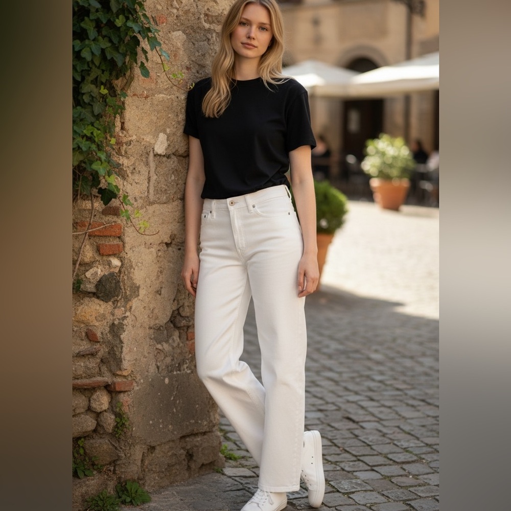 J. Crew NWT white leg Wide Leg Jeans